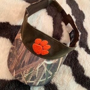 Camo Clemson visor hat